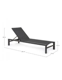 Lit De Soleil Skipper Aluminium Anthracite -Petit Coin Vert Magasin lit de soleil skipper anthracite 4