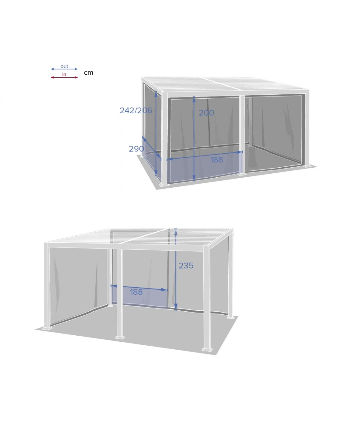 Moustiquaire Pour Tonnelle Avila 4x3 M Polyester 4 Moustiquaire Pour Tonnelle Avila 4x3 M Polyester – Image 2