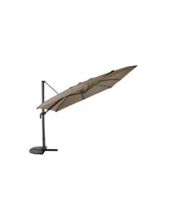 Parasol Déporté 3 X 3 M - Aluminium, Toile Polyester - Taupe