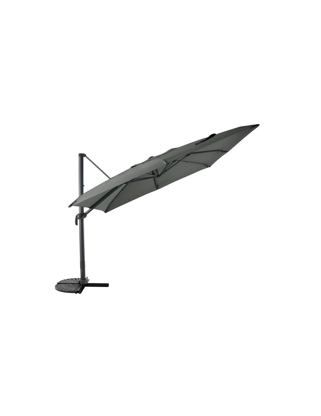 Parasol Déporté 3 X 3 M - Aluminium, Toile Polyester - Grey / Anthracite 3 Parasol Déporté 3 X 3 M - Aluminium, Toile Polyester - Grey / Anthracite