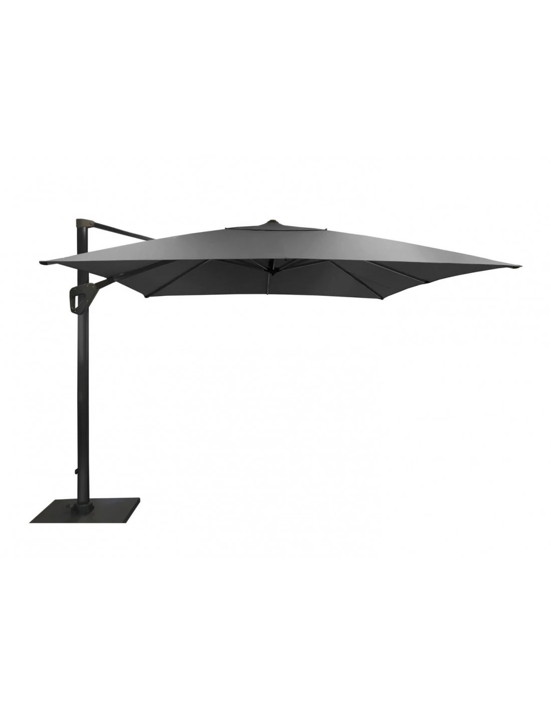 Parasol Déporté 3 X 3 M Elios Aluminium Toile Novasun 280gr/m² Gris Chiné Foncé 3 Parasol Déporté 3 X 3 M Elios Aluminium Toile Novasun 280gr/m² Gris Chiné Foncé