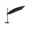 Parasol Déporté 3 X 3 M - Heat Transfert Effet Teck - Anthracite Chiné 2 Parasol Déporté 3 X 3 M - Heat Transfert Effet Teck - Anthracite Chiné -Petit Coin Vert Magasin parasol deporte 3 x 3 m heat transfert effet teck