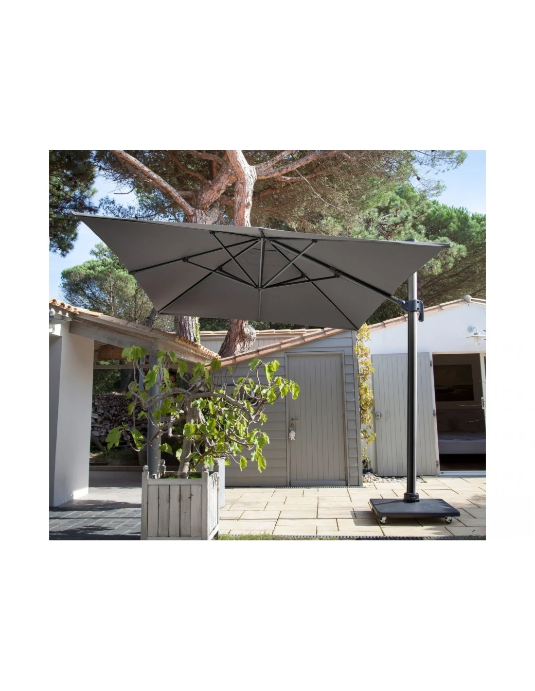 Parasol Déporté 3 X 4 M NH20 Inclinable Et Rotatif -Taupe 4 Parasol Déporté 3 X 4 M NH20 Inclinable Et Rotatif -Taupe – Image 2