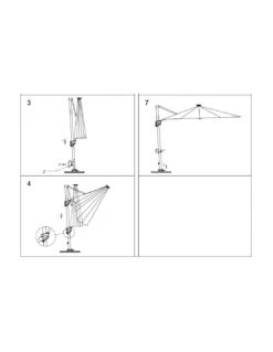 Parasol Déporté 3x3 M Elios Full LED Gris Chiné Clair 21 Parasol Déporté 3x3 M Elios Full LED Gris Chiné Clair -Petit Coin Vert Magasin parasol deporte 3x3 m elios full led gris chine clair 6