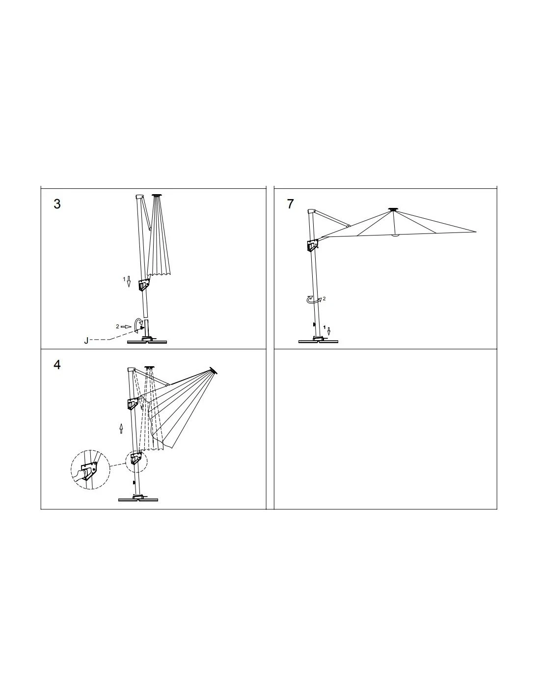 Parasol Déporté 3x3 M Elios Full LED Gris Chiné Clair 10 Parasol Déporté 3x3 M Elios Full LED Gris Chiné Clair – Image 8