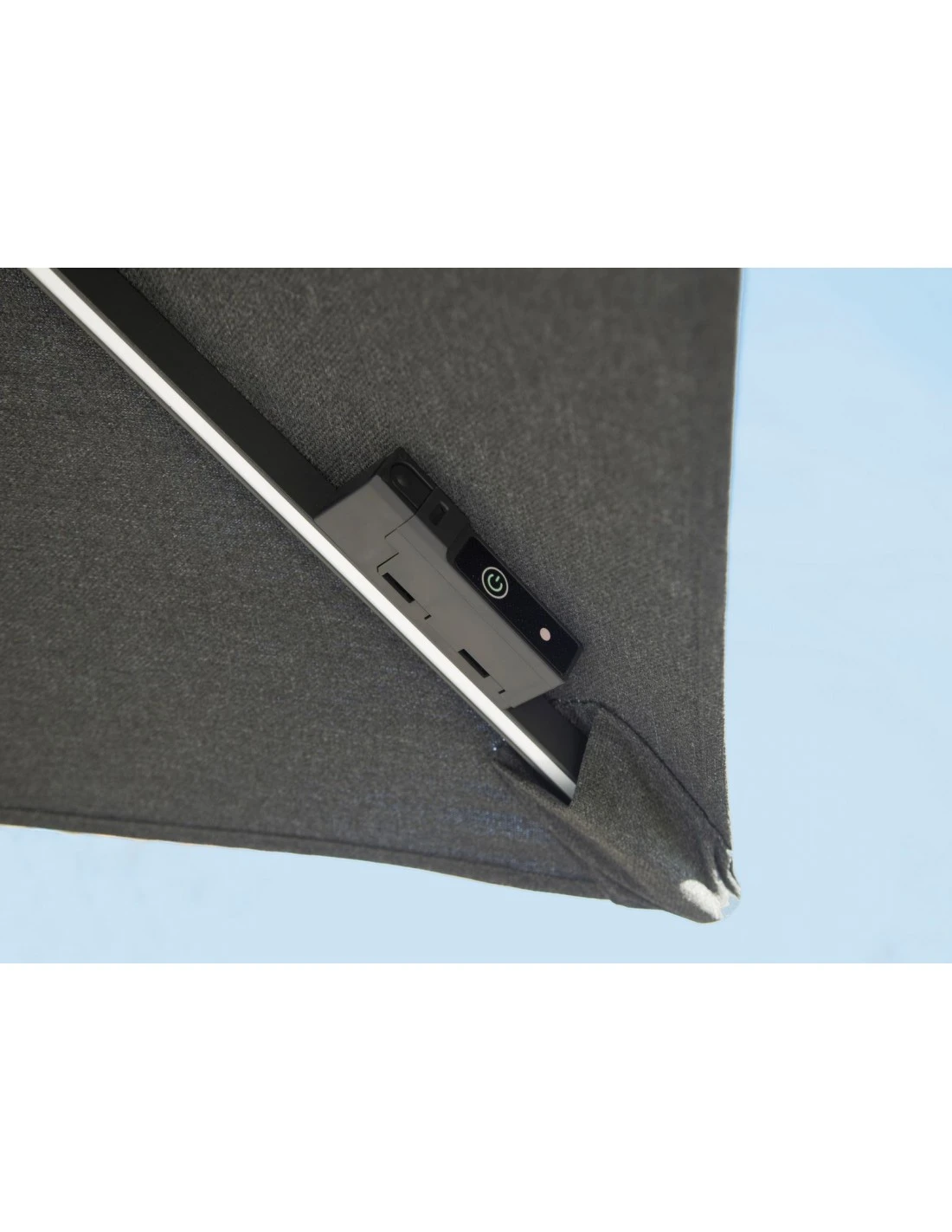 Parasol Déporté 3x3 M Elios Full LED Gris Chiné Foncé 6 Parasol Déporté 3x3 M Elios Full LED Gris Chiné Foncé – Image 4
