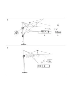 Parasol Déporté 3x3 M Elios Full LED Gris Chiné Foncé 22 Parasol Déporté 3x3 M Elios Full LED Gris Chiné Foncé -Petit Coin Vert Magasin parasol deporte 3x3 m elios full led gris chine fonce 7