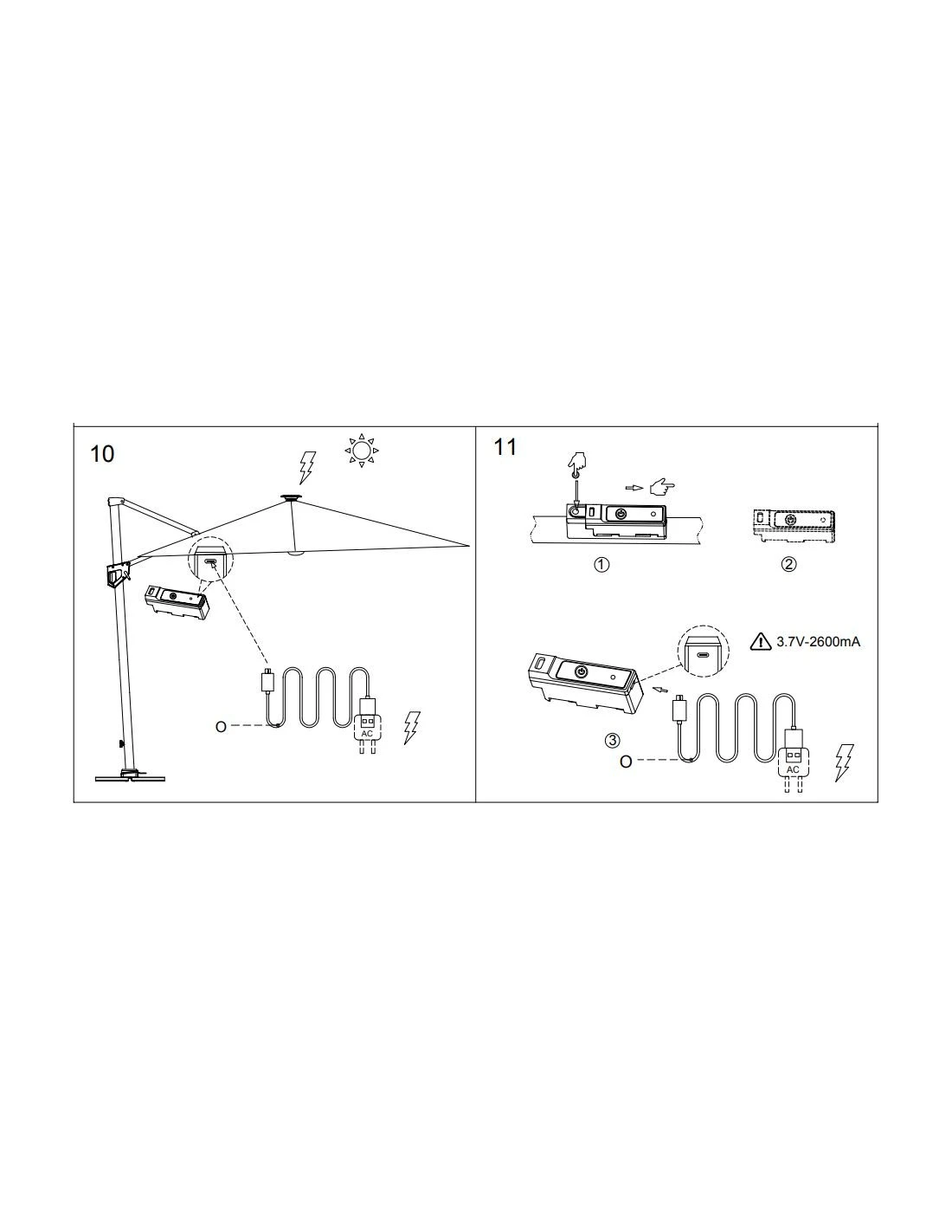 Parasol Déporté 3x3 M Elios Full LED Gris Chiné Foncé 12 Parasol Déporté 3x3 M Elios Full LED Gris Chiné Foncé – Image 10