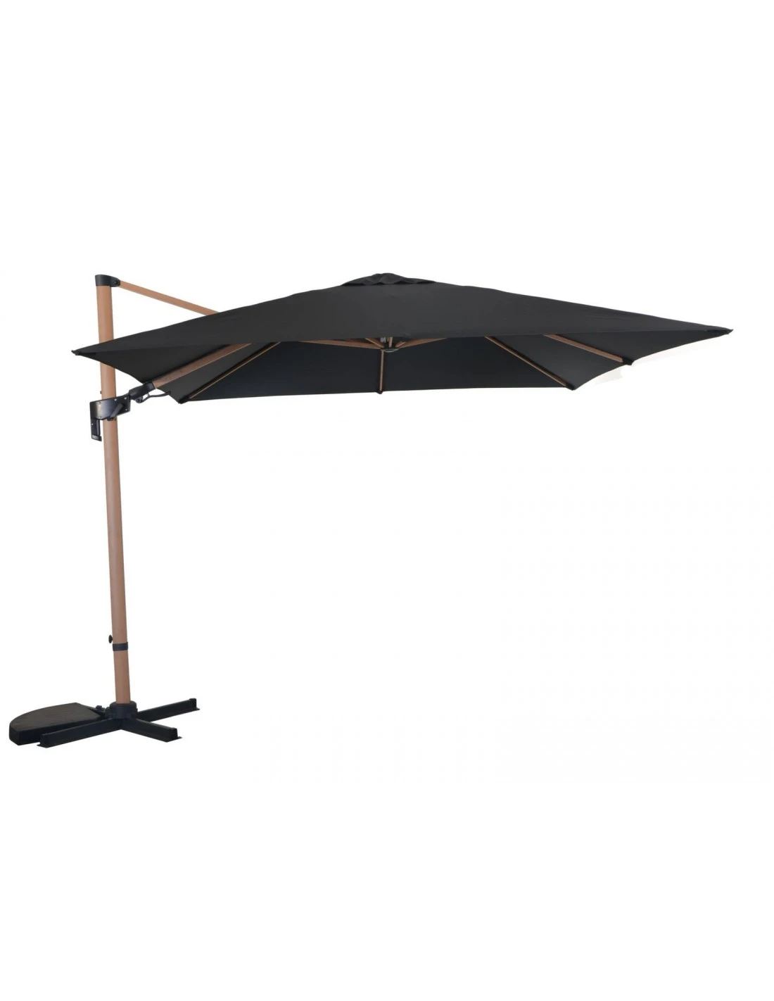 Parasol Déporté 3x3 M LB Heat Transfert Effet Bois - Heat Look OAK / Gris 3 Parasol Déporté 3x3 M LB Heat Transfert Effet Bois - Heat Look OAK / Gris