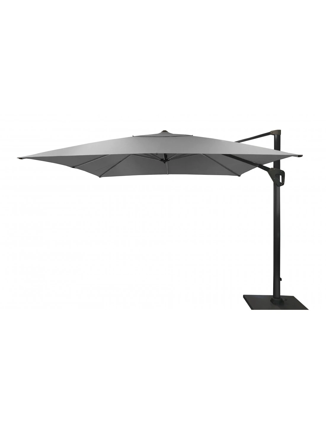 Parasol Déporté 3x4 M Elios Aluminium Gris Chiné Clair 3 Parasol Déporté 3x4 M Elios Aluminium Gris Chiné Clair
