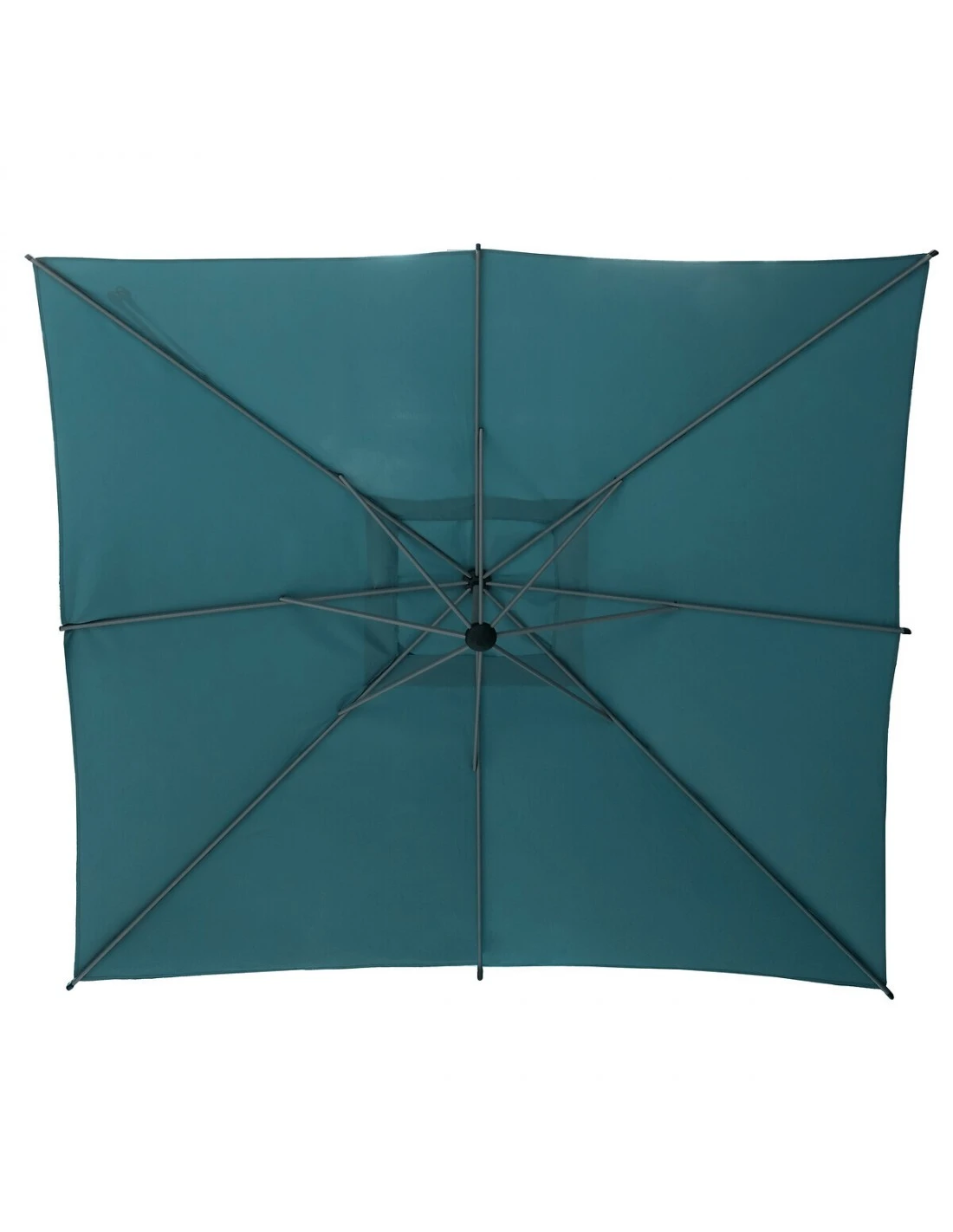 Parasol Déporté Carré Manoa 2.5x2.5 M - Acier Et Polyester - Bleu Canard 6 Parasol Déporté Carré Manoa 2.5x2.5 M - Acier Et Polyester - Bleu Canard – Image 4