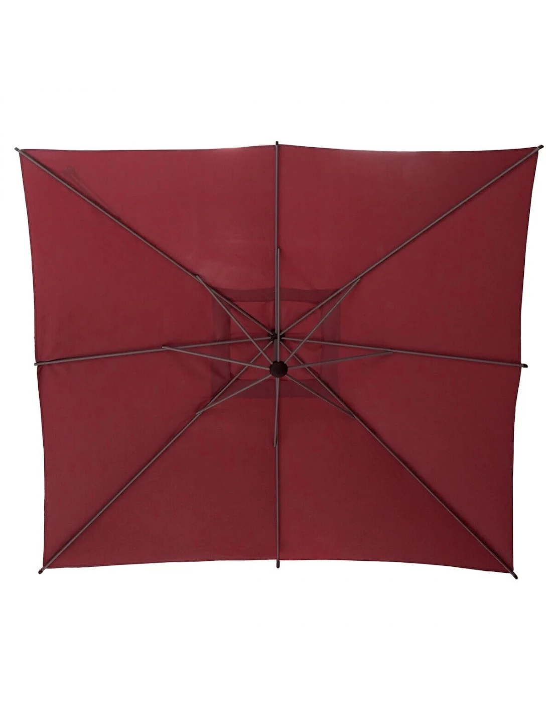 Parasol Déporté Carré Manoa 2.5x2.5 M - Acier Et Polyester - Bordeaux 6 Parasol Déporté Carré Manoa 2.5x2.5 M - Acier Et Polyester - Bordeaux – Image 4