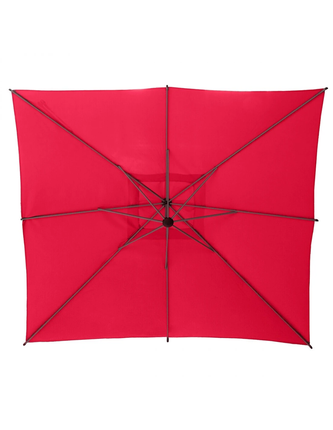 Parasol Déporté Carré Manoa 2.5x2.5 M - Acier Et Polyester - Bordeaux 9 Parasol Déporté Carré Manoa 2.5x2.5 M - Acier Et Polyester - Bordeaux – Image 7