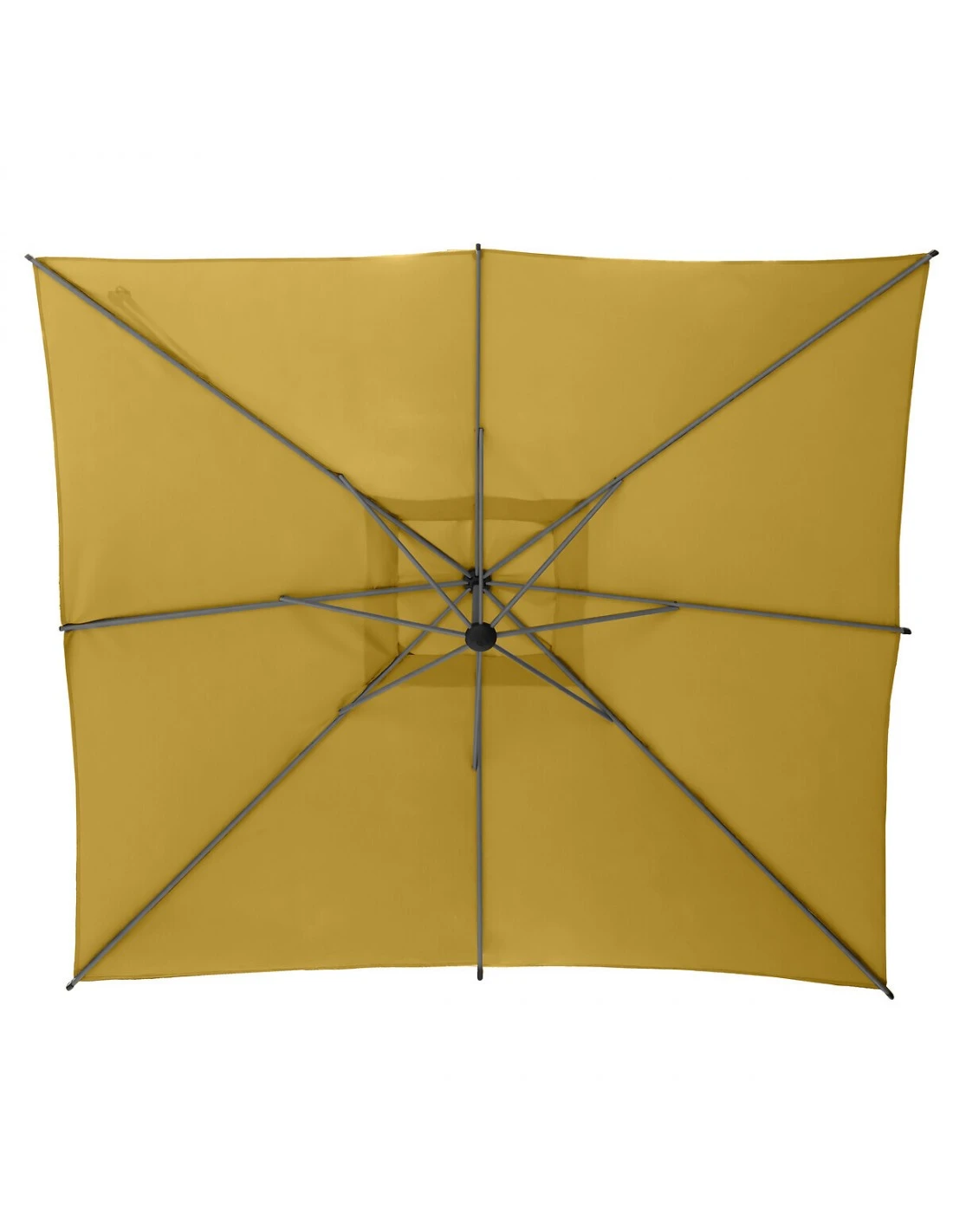 Parasol Déporté Carré Manoa 2.5x2.5 M - Acier Et Polyester - Moutarde 6 Parasol Déporté Carré Manoa 2.5x2.5 M - Acier Et Polyester - Moutarde – Image 4