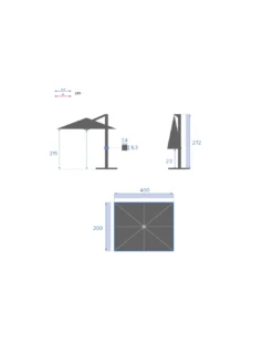Parasol Déporté Éléa 3 X 4 M - Ardoise 15 Parasol Déporté Éléa 3 X 4 M - Ardoise -Petit Coin Vert Magasin parasol deporte elea 3 x 4 m ardoise 6