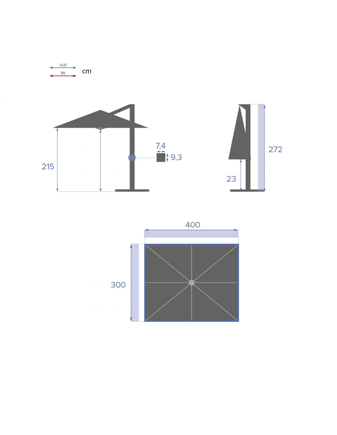 Parasol Déporté Éléa 3 X 4 M - Noisette / Tonka 13 Parasol Déporté Éléa 3 X 4 M - Noisette / Tonka – Image 11