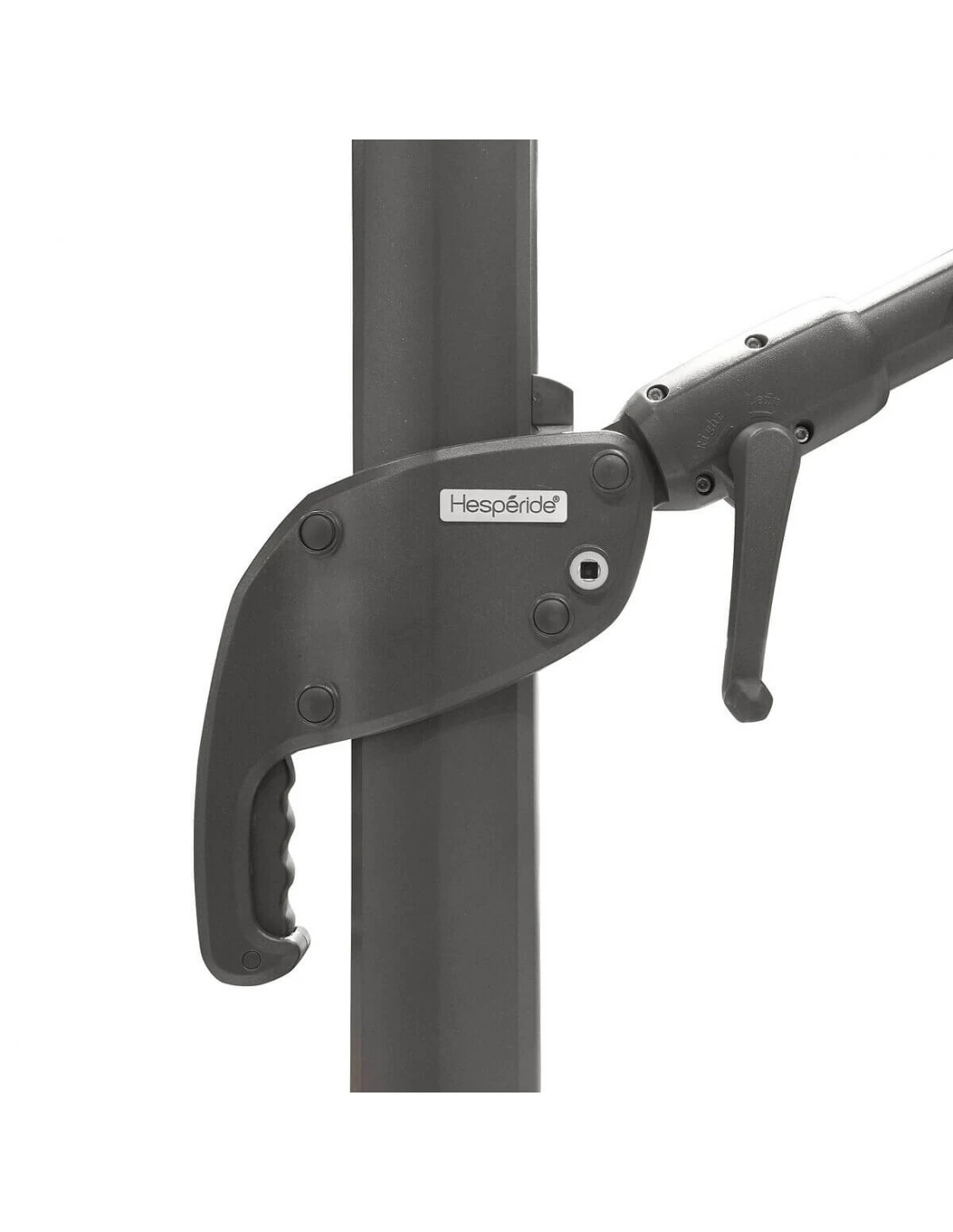 Parasol Déporté Elea 3x3 M Toile Olifen Anthracite 7 Parasol Déporté Elea 3x3 M Toile Olifen Anthracite – Image 5