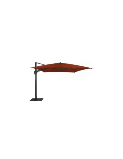 Parasol Déporté Elios Sunbrella - 3 X 3 M - Orientable - Sienne