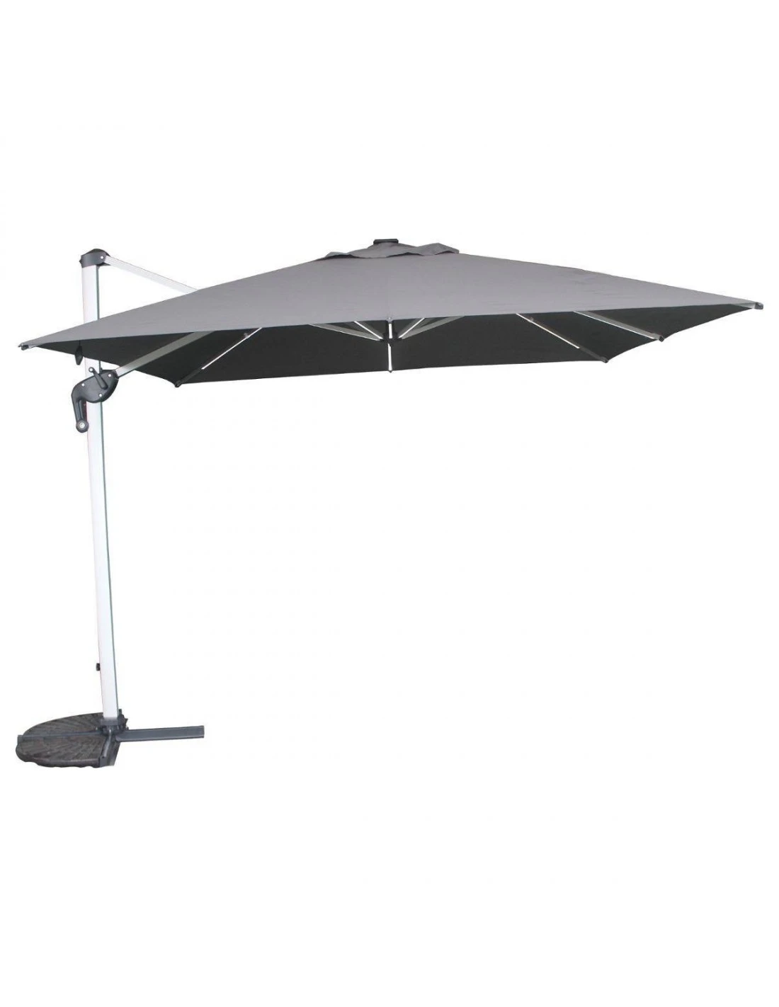 Parasol Déporté Équador 3x3 M Ardoise Avec LED 4 Parasol Déporté Équador 3x3 M Ardoise Avec LED – Image 2