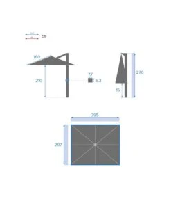 Parasol Déporté Équador 3x4 M - Ardoise 18 Parasol Déporté Équador 3x4 M - Ardoise -Petit Coin Vert Magasin parasol deporte equador 3x4 m ardoise 7