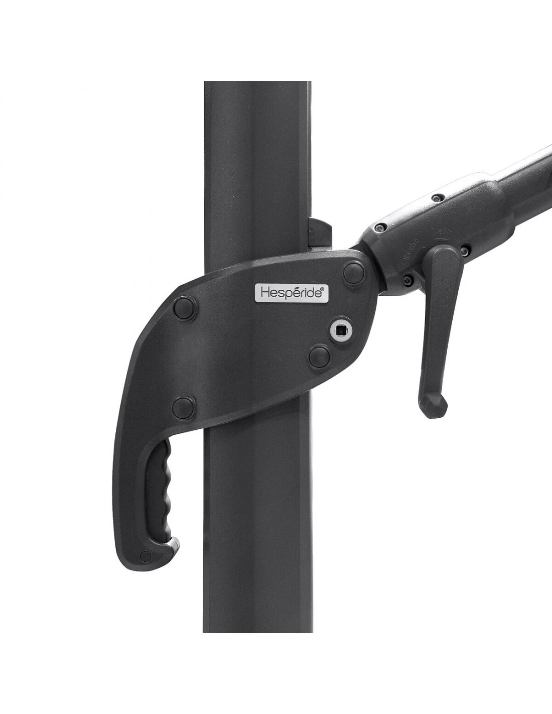 Parasol Déporté Hexagonal Éléa 3 X 4,2 M - Toile Polyester - Bleu Canard 7 Parasol Déporté Hexagonal Éléa 3 X 4,2 M - Toile Polyester - Bleu Canard – Image 5