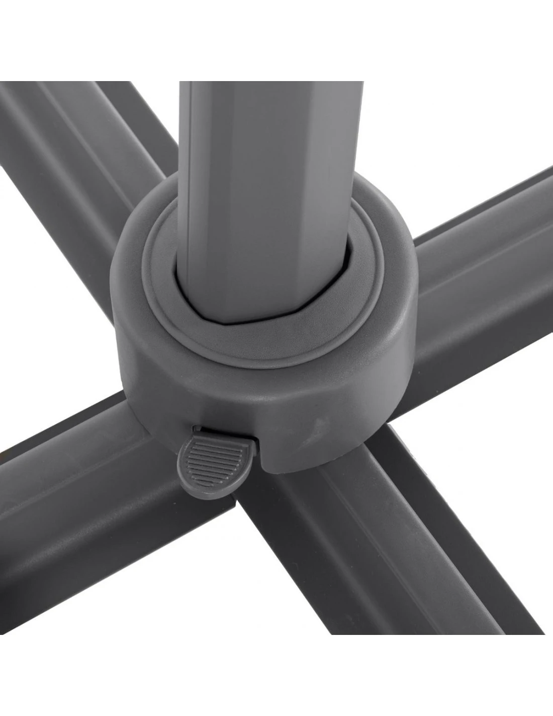 Parasol Déporté Hexagonal Éléa 3 X 4,2 M - Toile Polyester - Bleu Canard 8 Parasol Déporté Hexagonal Éléa 3 X 4,2 M - Toile Polyester - Bleu Canard – Image 6