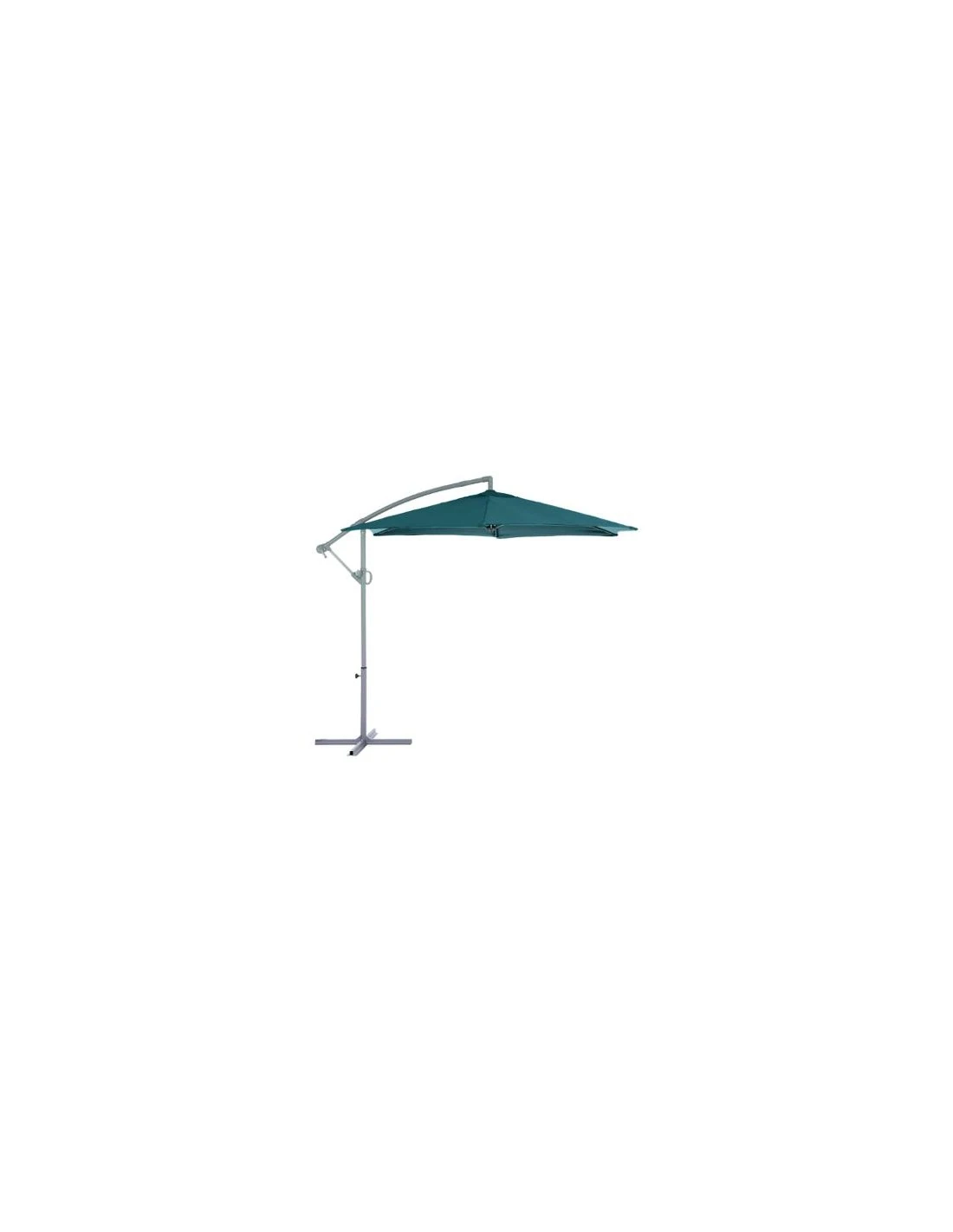 Parasol Déporté Janeiro Carré 2,5 X 2,5 M - Aluminium Et Toile Polyester - Bleu Canard 4 Parasol Déporté Janeiro Carré 2,5 X 2,5 M - Aluminium Et Toile Polyester - Bleu Canard – Image 2
