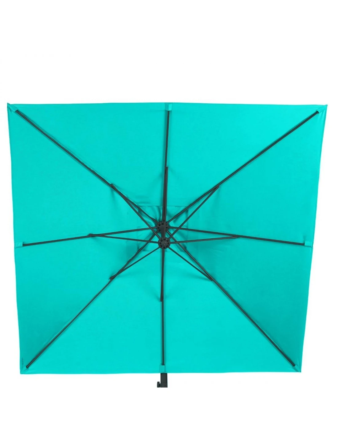 Parasol Déporté Janeiro Carré 2,5 X 2,5 M - Aluminium Et Toile Polyester - Emeraude 5 Parasol Déporté Janeiro Carré 2,5 X 2,5 M - Aluminium Et Toile Polyester - Emeraude – Image 3