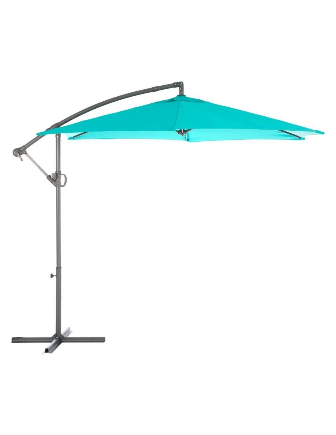 Parasol Déporté Janeiro Carré 2,5 X 2,5 M - Aluminium Et Toile Polyester - Emeraude 3 Parasol Déporté Janeiro Carré 2,5 X 2,5 M - Aluminium Et Toile Polyester - Emeraude