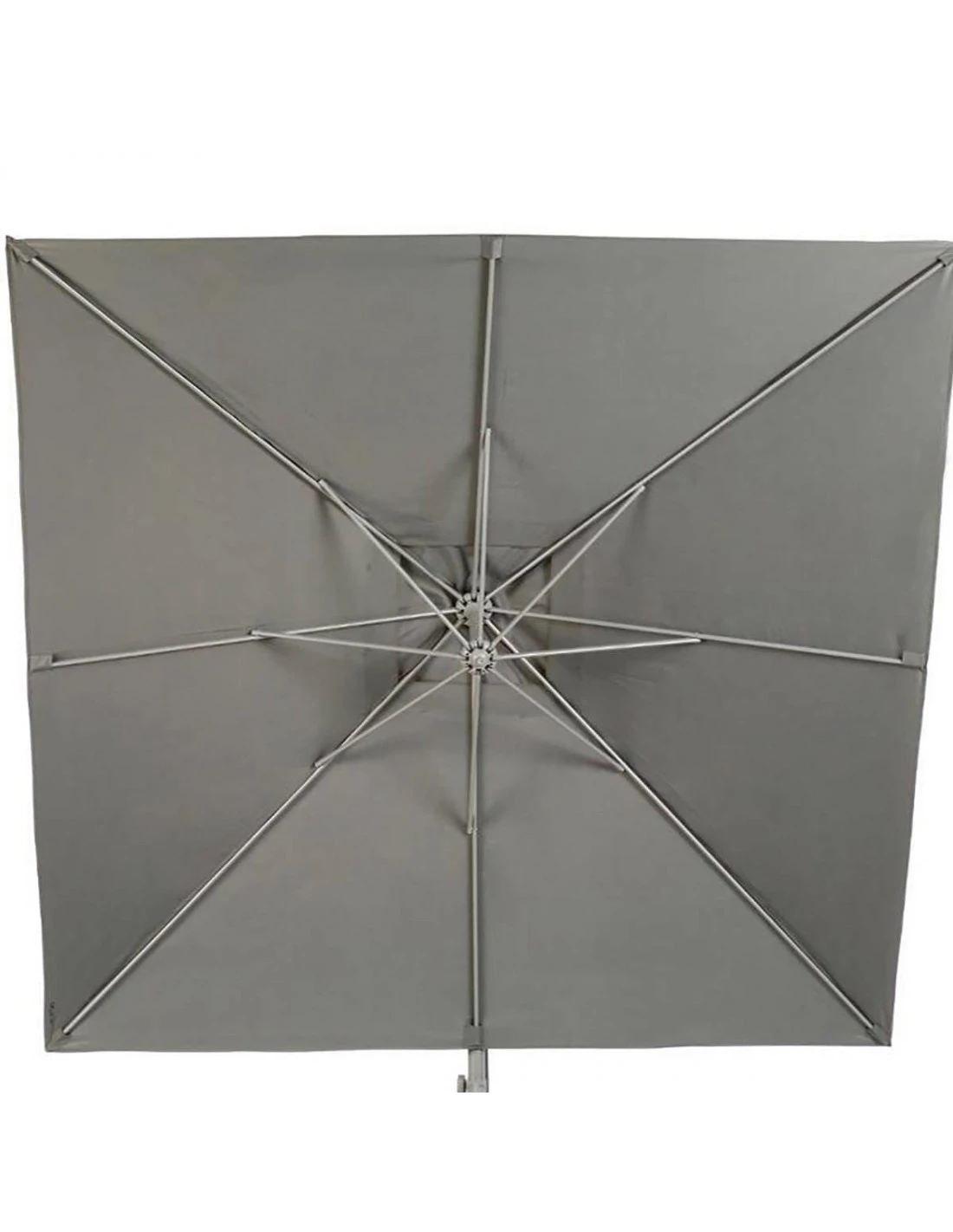 Parasol Déporté Janeiro Carré 2,5 X 2,5 M - Aluminium Et Toile Polyester - Gris Cendré 5 Parasol Déporté Janeiro Carré 2,5 X 2,5 M - Aluminium Et Toile Polyester - Gris Cendré – Image 3