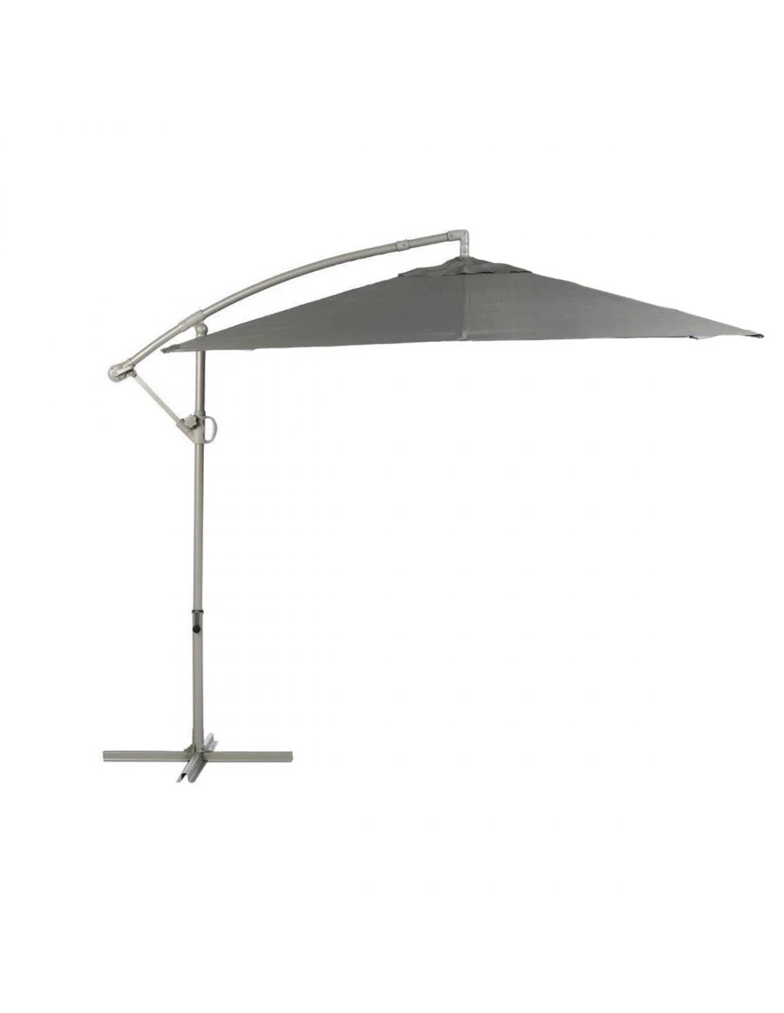 Parasol Déporté Janeiro Carré 2,5 X 2,5 M - Aluminium Et Toile Polyester - Gris Cendré 3 Parasol Déporté Janeiro Carré 2,5 X 2,5 M - Aluminium Et Toile Polyester - Gris Cendré