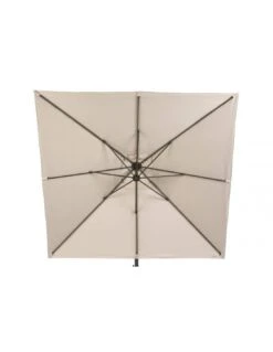 Parasol Déporté Janeiro Carré 2,5 X 2,5 M - Aluminium Et Toile Polyester - Taupe