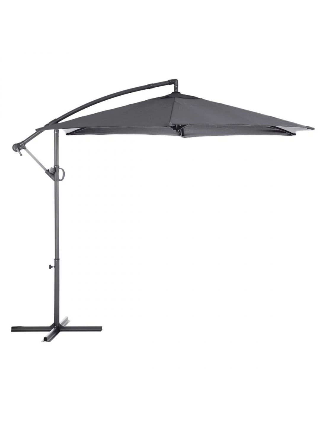 Parasol Déporté Janeiro Rond Ø3m - Aluminium Et Polyester 4 Parasol Déporté Janeiro Rond Ø3m - Aluminium Et Polyester – Image 2