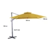 Parasol Déporté NH BIO 3x3 M - Orientable Et Inclinable - Gris 2 Parasol Déporté NH BIO 3x3 M - Orientable Et Inclinable - Gris -Petit Coin Vert Magasin parasol deporte nh bio 3x3 m orientable et inclinable proloisirs 4