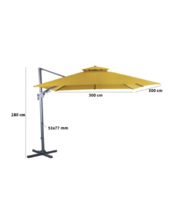 Parasol Déporté NH BIO 3x3 M - Orientable Et Inclinable - Taupe 10 Parasol Déporté NH BIO 3x3 M - Orientable Et Inclinable - Taupe -Petit Coin Vert Magasin parasol deporte nh bio 3x3 m orientable et inclinable proloisirs 4