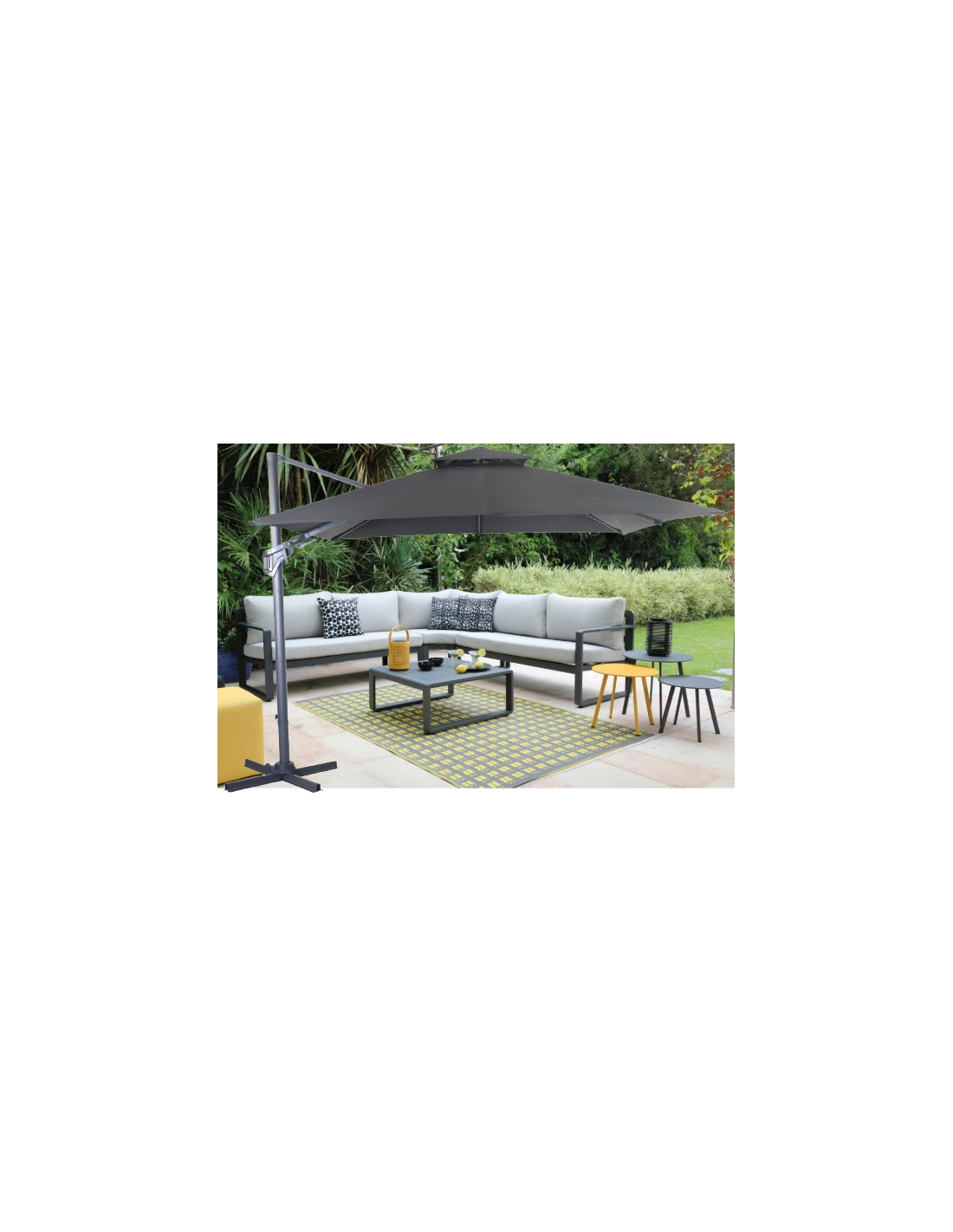 Parasol Déporté NH BIO 3x3 M - Orientable Et Inclinable - Bleu 3 Parasol Déporté NH BIO 3x3 M - Orientable Et Inclinable - Bleu