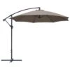 Parasol Déporté Ø 300 Cm En Aluminium Et Toile Polyester - Taupe 1 Parasol Déporté Ø 300 Cm En Aluminium Et Toile Polyester - Taupe -Petit Coin Vert Magasin parasol deporte o 300 cm aluminium et toile polyester proloisirs