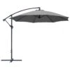 Parasol Déporté Ø 300 Cm En Aluminium Et Toile Polyester - Gris 1 Parasol Déporté Ø 300 Cm En Aluminium Et Toile Polyester - Gris -Petit Coin Vert Magasin parasol deporte o 300 cm aluminium et toile polyester proloisirs 12