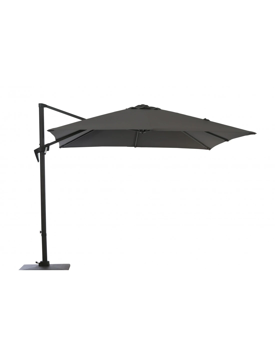 Parasol Déporté Roma 3 X 3 M - Aluminium Et Polyester - Inclinable Et Orientable - Grey / Gris 3 Parasol Déporté Roma 3 X 3 M - Aluminium Et Polyester - Inclinable Et Orientable - Grey / Gris