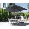 Parasol Déporté Roma 3 X 3 M - Aluminium Et Polyester - Inclinable Et Orientable - Grey / Bleu 1 Parasol Déporté Roma 3 X 3 M - Aluminium Et Polyester - Inclinable Et Orientable - Grey / Bleu -Petit Coin Vert Magasin parasol deporte roma 3 x 3 m aluminium et polyester inclinable et orientable 6