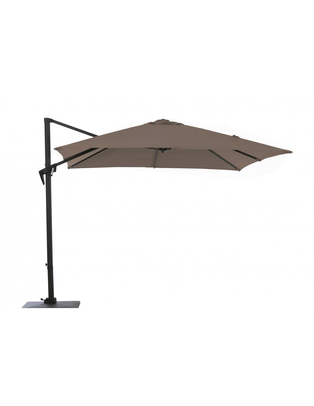 Parasol Déporté Roma 3 X 4 M En Aluminium - Grey / Taupe 3 Parasol Déporté Roma 3 X 4 M En Aluminium - Grey / Taupe
