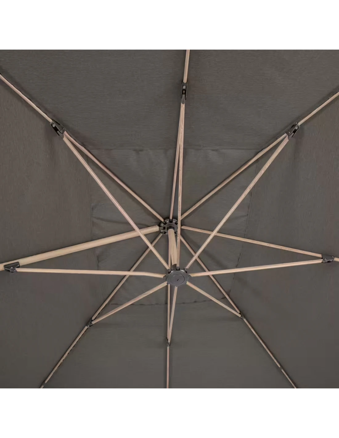 Parasol Déporté Soly 3 X 4 M Charbon - Mât Et Baleines Imprimés Effet Bois 8 Parasol Déporté Soly 3 X 4 M Charbon - Mât Et Baleines Imprimés Effet Bois – Image 6