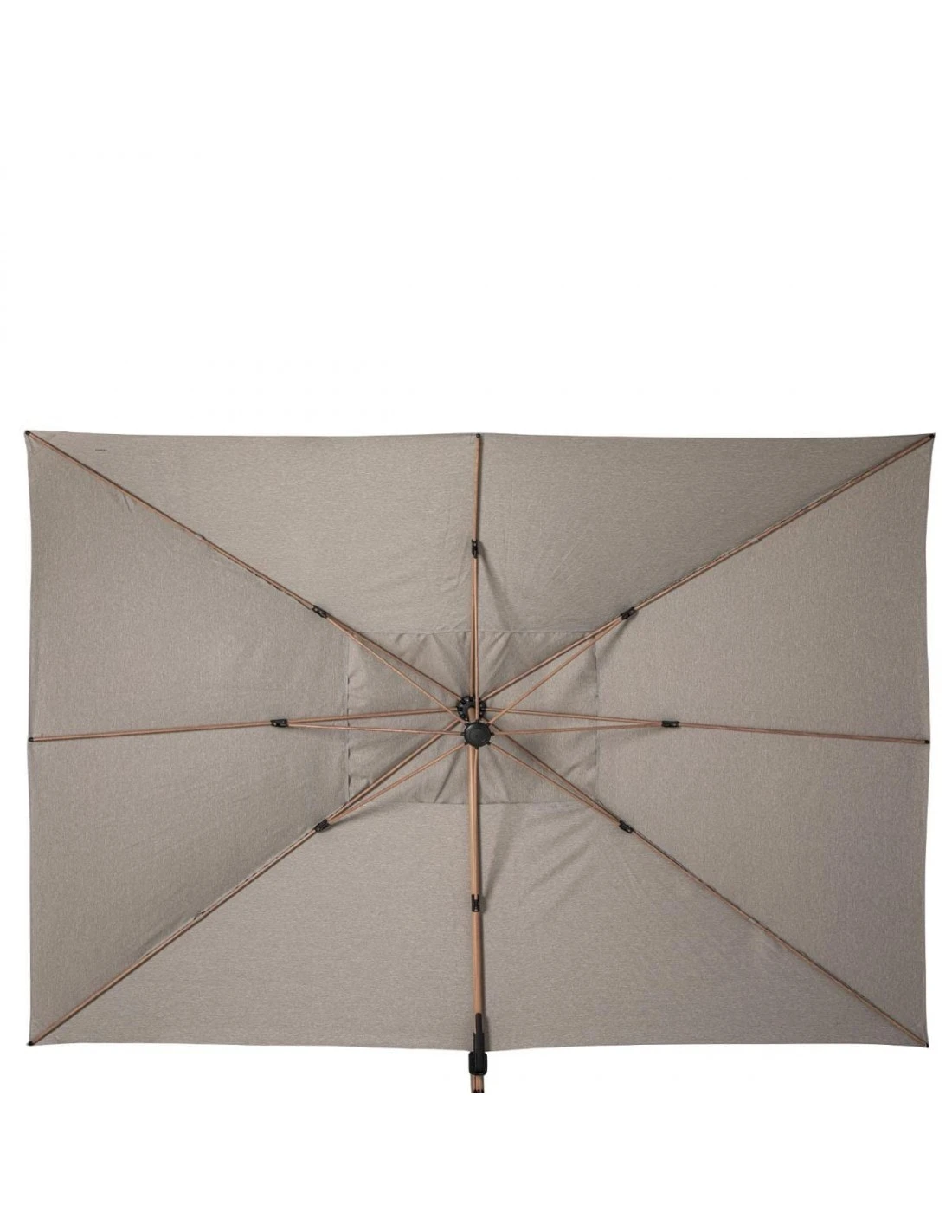 Parasol Déporté Soly 3 X 4 M Noisette - Mât Et Baleines Imprimés Effet Bois 5 Parasol Déporté Soly 3 X 4 M Noisette - Mât Et Baleines Imprimés Effet Bois – Image 3