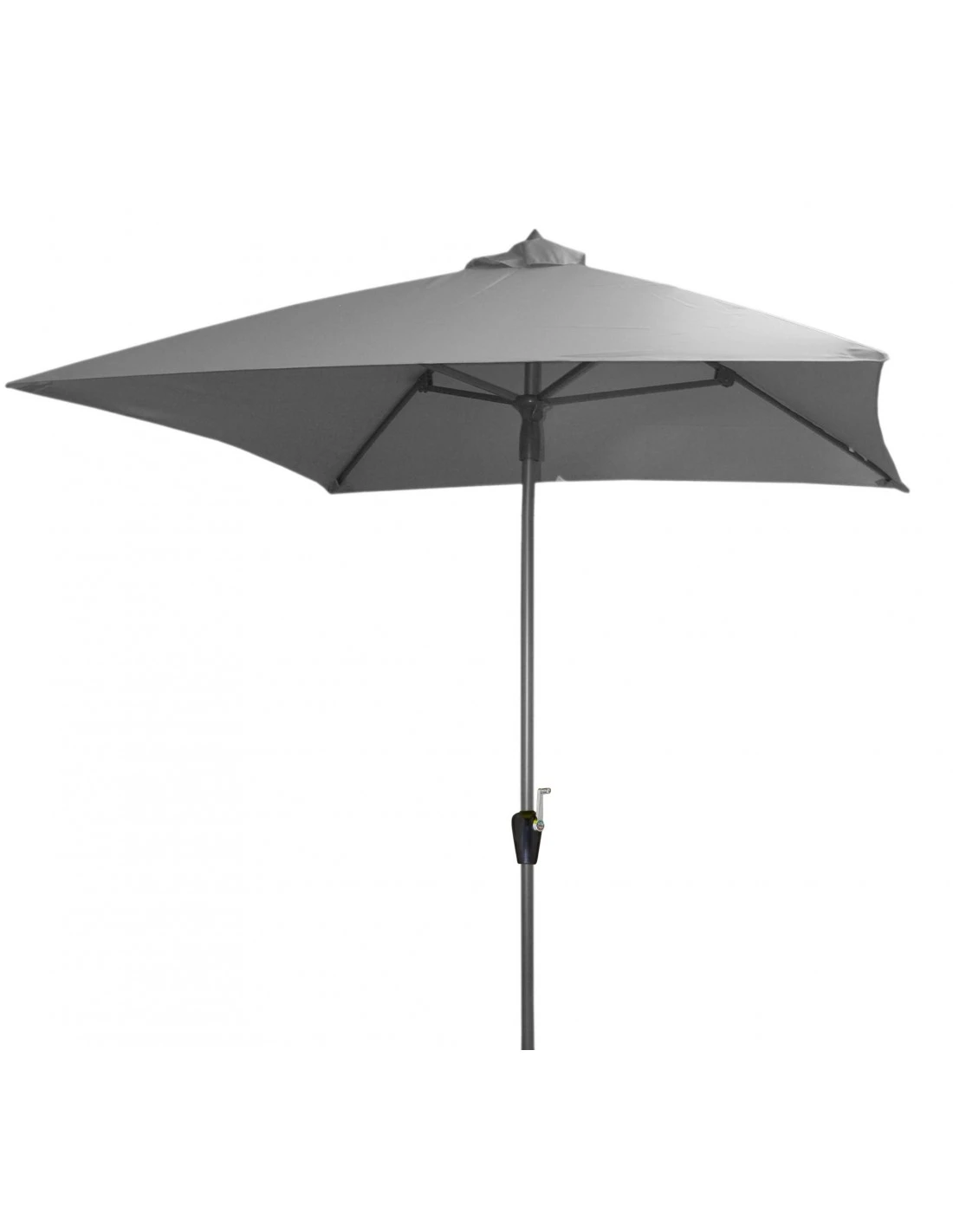 Parasol Droit 2.5 X 2.5 M En Aluminium à Manivelle - Gris 4 Parasol Droit 2.5 X 2.5 M En Aluminium à Manivelle - Gris – Image 2