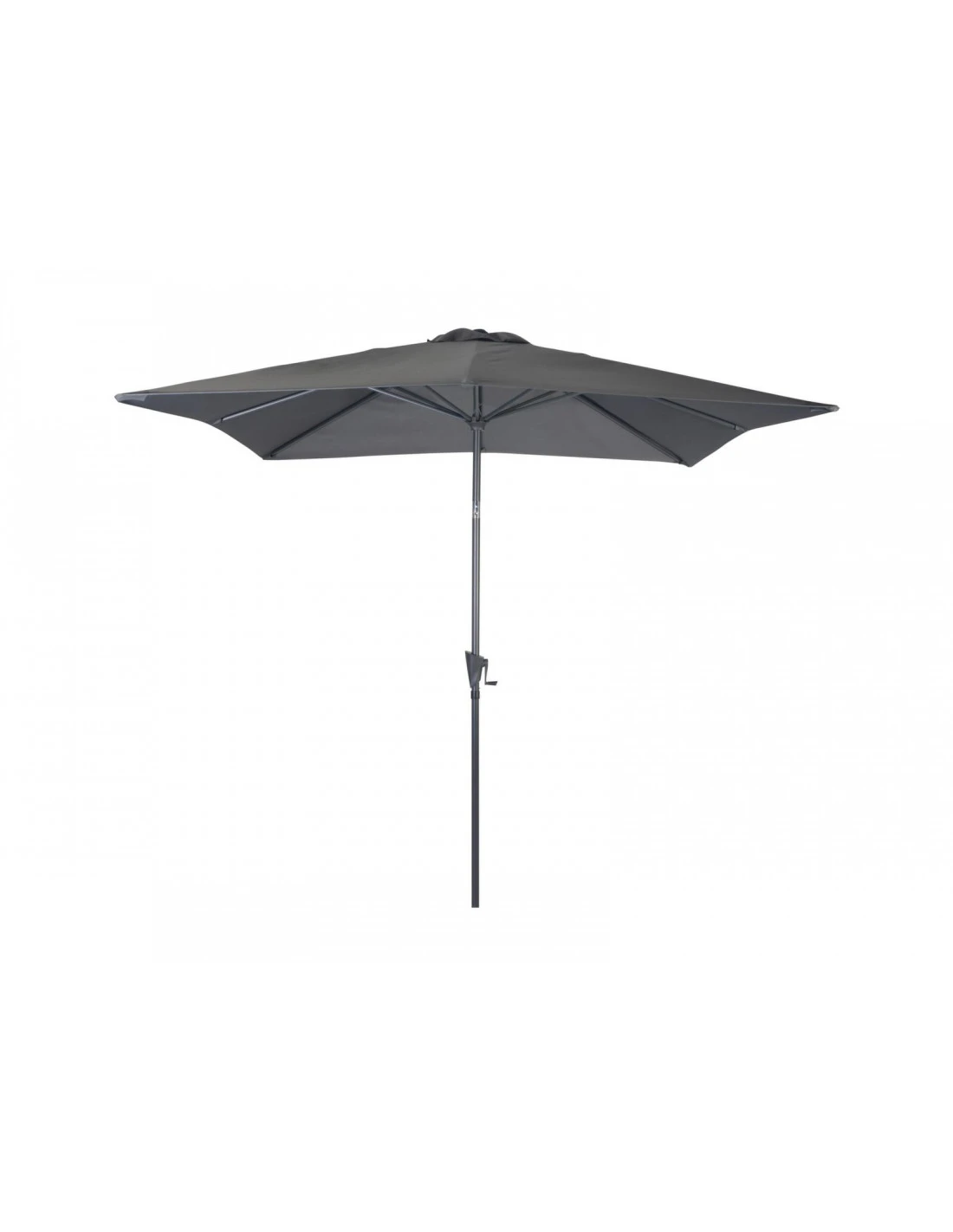 Parasol Droit 2.5 X 2.5 M En Aluminium à Manivelle - Gris 3 Parasol Droit 2.5 X 2.5 M En Aluminium à Manivelle - Gris