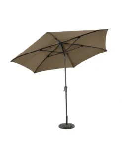 Parasol Droit à Manivelle Rond Ø 3m - Taupe 6 Parasol Droit à Manivelle Rond Ø 3m - Taupe -Petit Coin Vert Magasin parasol droit a manivelle rond o 3m coloris au choix 4