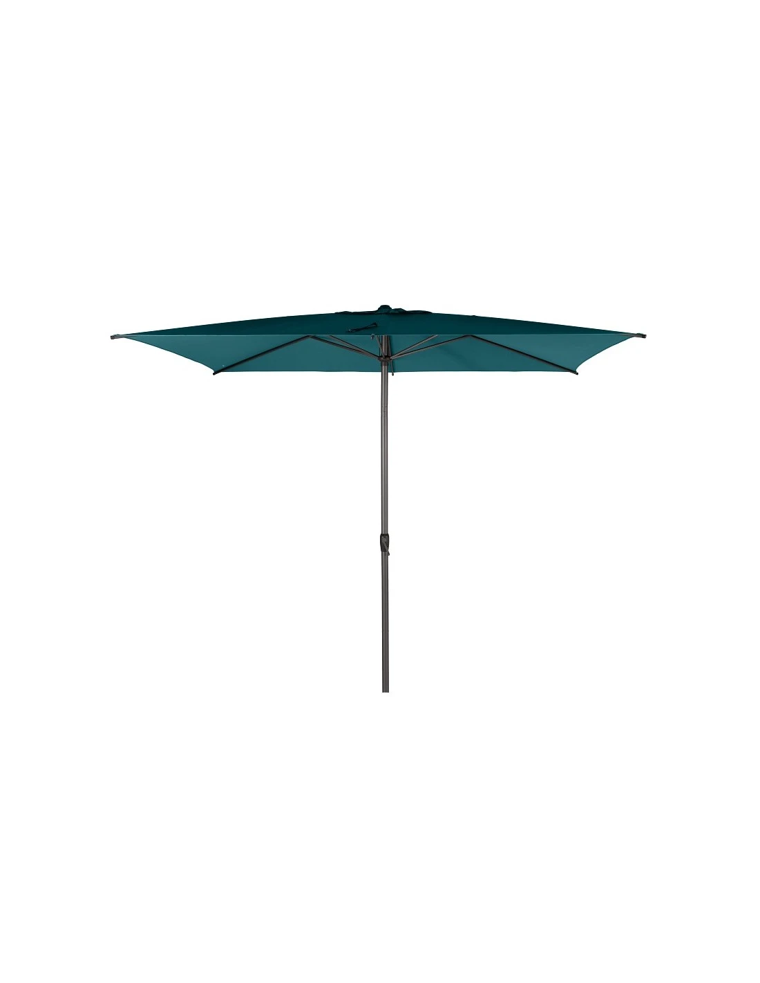Parasol Droit Loompa Rectangulaire 2 X 3 M à Manivelle - Bleu Canard 3 Parasol Droit Loompa Rectangulaire 2 X 3 M à Manivelle - Bleu Canard