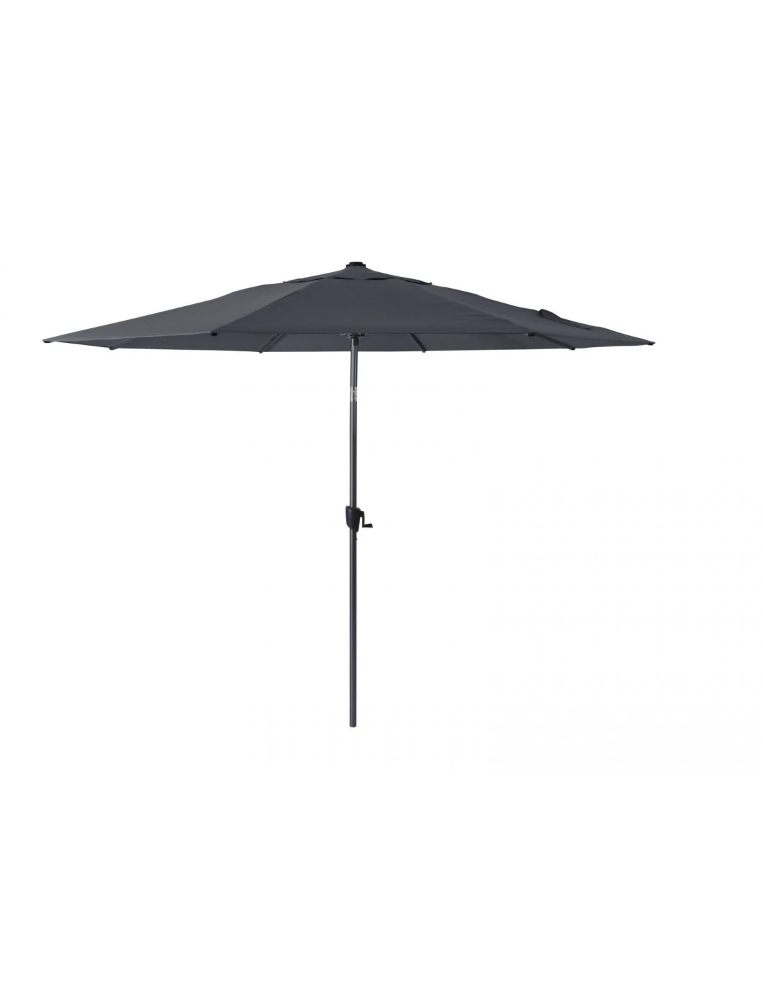 Parasol Droit ø 350 Cm En Aluminium Grey à Manivelle - Gris 3 Parasol Droit ø 350 Cm En Aluminium Grey à Manivelle - Gris