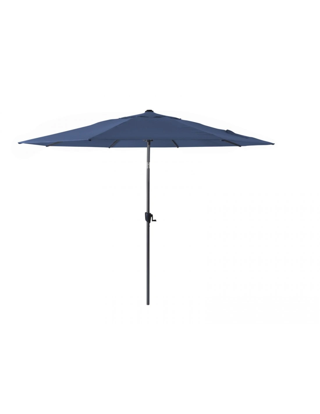 Parasol Droit ø 350 Cm En Aluminium Grey à Manivelle - Bleu 3 Parasol Droit ø 350 Cm En Aluminium Grey à Manivelle - Bleu