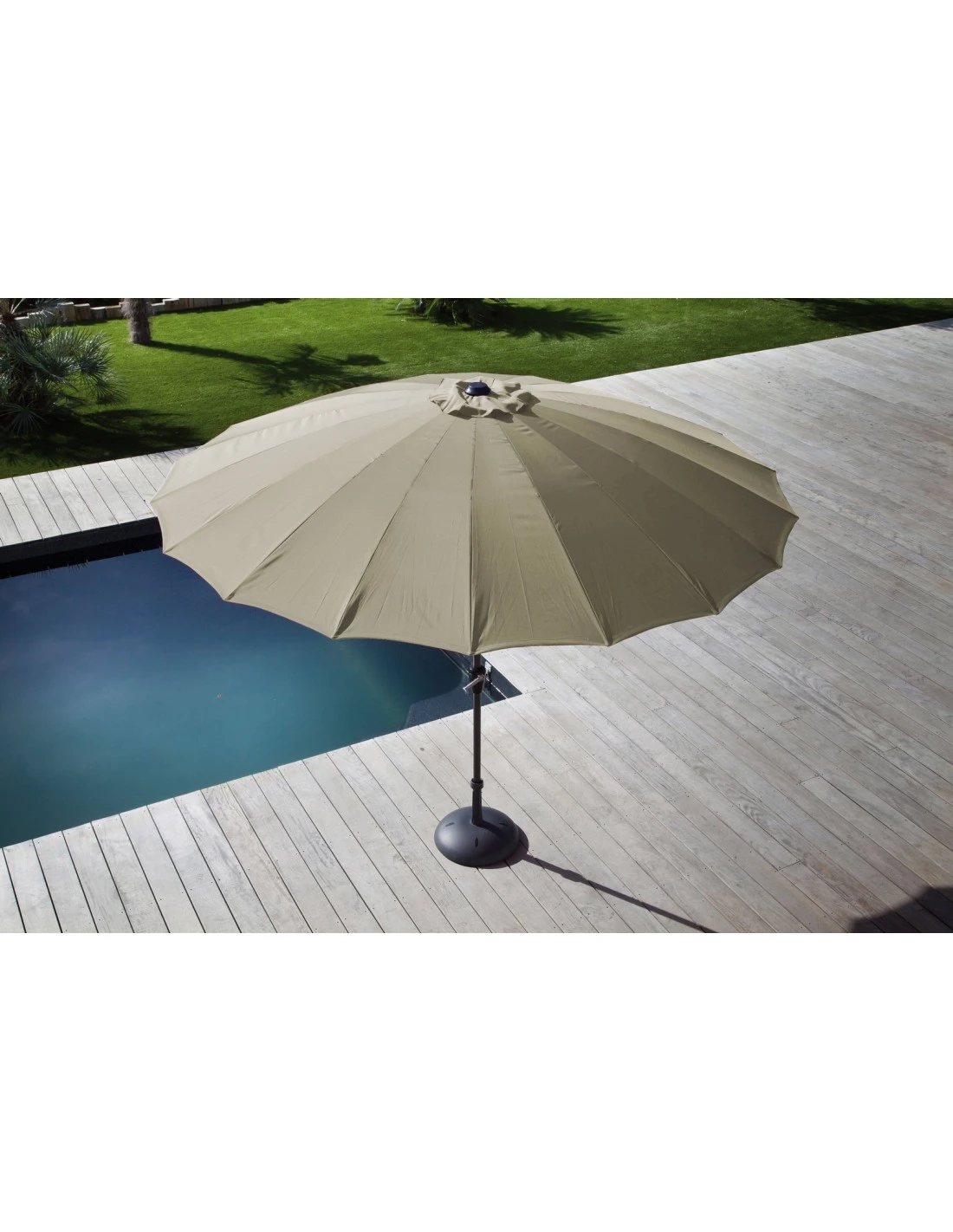 Parasol Droit Pagode D.3m Coloris Au Choix - Argile 5 Parasol Droit Pagode D.3m Coloris Au Choix - Argile – Image 3
